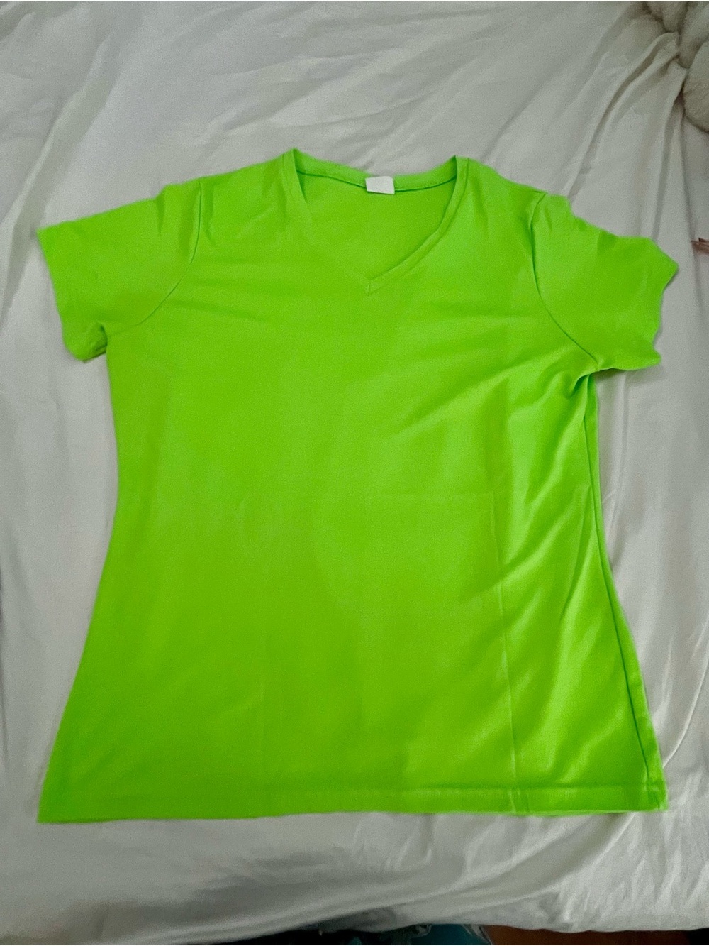 Augusta Sportswear Neon Lime V‑Neck Short Sleeve Tee